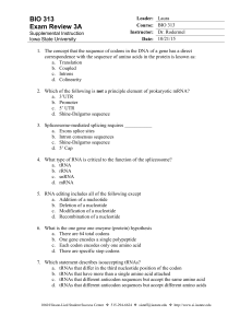 Exam 3 Review A - Iowa State University