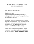 MANAGING THE ECONOMY WITH MONETARY POLICY