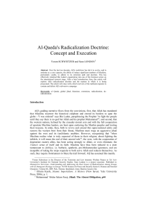 Al-Qaeda`s Radicalization Doctrine: Concept and Execution