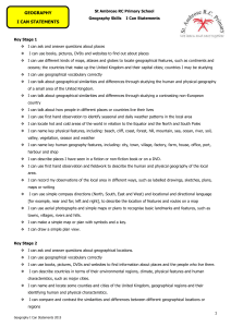 St Ambrose RC Primary School Geography Skills I Can Statements