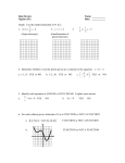 Quiz Review Name: ______ Algebra IIA Date: ______ Graph. Use