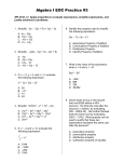 EOC Practice Worksheet # 3