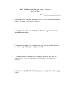 ELE 100 Electrical Principles Quiz 2 (5 points)