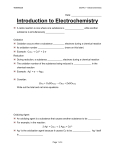 1 - Intro to Electrochemistry