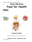Food for Health - Pupil Information Book