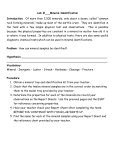 Lab #___Mineral Identification