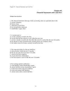 Chapter 02 Financial Statements and Cash Flow