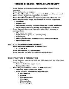 honors biology final exam review biology final exam review