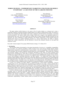 Title: Mobile Business Strategy in the US Airline Industry