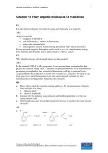 Worked solutions to textbook questions 1 Chapter 14 From organic