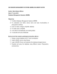 Database management system Document Notes