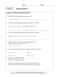 Name Date Extra Practice 1 Lesson 3.1: What Is a Rational Number