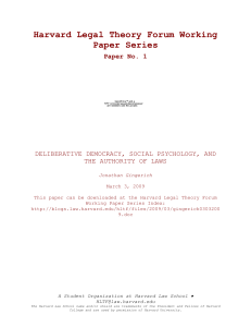 Harvard Legal Theory Forum Working Paper Series