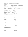 Chapter Six –Linear Equations and Their Graphs