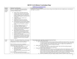 VA and US History Curriculum Map