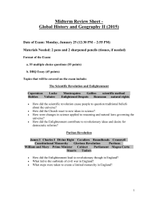Midterm Review Sheet- Global History and Geography II (2004)
