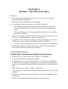 Unit 6 Heredity Chp 14 Mendelian Genetics Notes