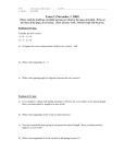 Problem 1 - Department of Physics and Astronomy : University of