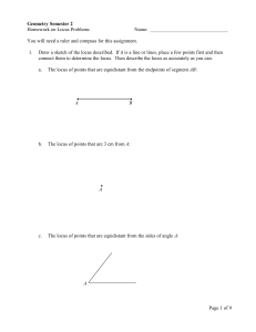 Homework on Loci