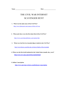 the civil war internet scavenger hunt