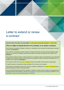 Letter to extend or renew a contract
