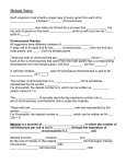 Meiosis Notes: