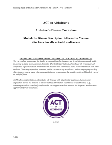 Alternative - ACT on Alzheimer`s