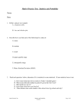 Math 6 PRACTICE TEST - Statistics and Probability