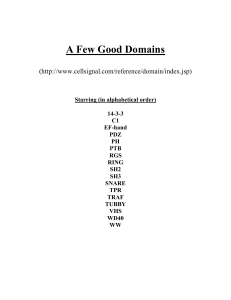A Few Good Domains