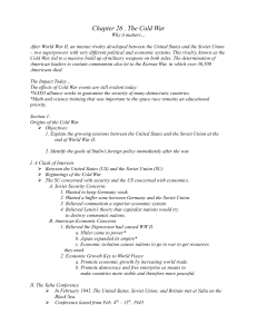 Section 1: Origins of the Cold War