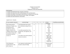 Livingston County Schools Geometry Unit 1 Congruence, Proof, and