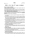 MCQ`s for the 6th year student