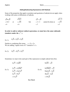 Algebra Name