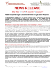 National Pap Test Campaign 2012 News release National