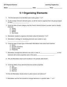 E/F Physical Science Learning Targets ALL Name: Date: Hour