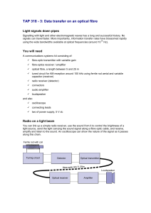 TAP 318 - 3: Data transfer on an optical fibre