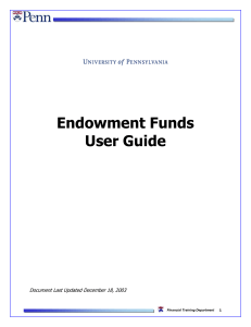 Endowment? - Office of the Vice President for Finance and Treasurer