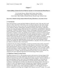 Vulnerability of Semi-Enclosed Marine Systems to Environmental