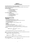 SUMMARY 1 Probability Distributions The probability distribution of