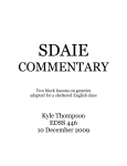 SDAIE COMMENTARY Two block lessons on genetics adapted for a
