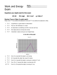 Work and Energy Mini-Exam