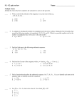 9.1 -9.2 quiz review Name: Multiple Choice Identify the choice that