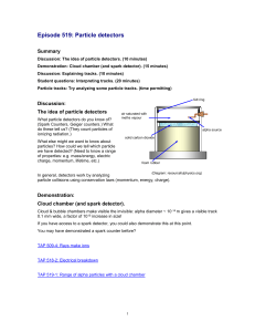 Particle detectors - Teaching Advanced Physics