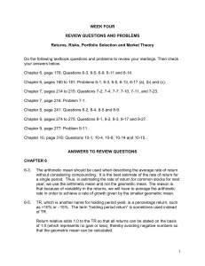 Week Four Review Questions and Problems