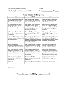 Final Product: Proposal