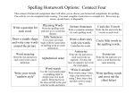 Spelling Homework Options: Connect Four