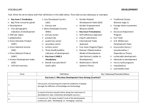 Development Vocab Matching