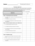 Physiology Unit Objectives and Assignments