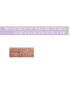 MA in “Ancient Greek Theatre - Department of Theatre Studies