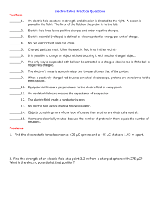 Electrostatics Practice Questions